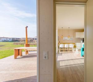 Balkón nebo terasa v ubytování Cumbuco - Ecohuisjes Terschelling