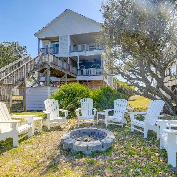 Waterfront Emerald Isle Home with Dock Access!, hotel in Emerald Isle